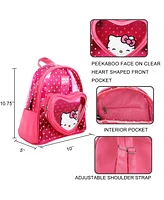 Hello Kitty Heart 10" Pink Polka Dot Women's Mini Backpack