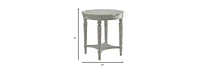 Solid Wood Round End Table with Shelf for Living Room or Bedroom