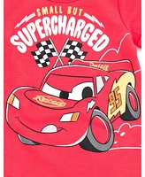 Cars Baby Boys Lightning McQueen Romper and Bucket Sun Hat Outfit Set
