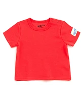 Hot Wheels Baby Boys French Terry Square Neck Short Overalls and T-Shirt Outfit Set