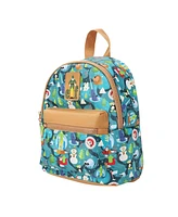 Elf Illustrated North Pole Pattern 11.5" Mini Backpack