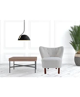 Wingback Chair with Polka Dot Upholstery – Chic and Comfortable