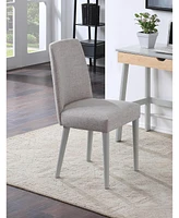 Upholstered Parsons Chair with Solid Wood Legs
