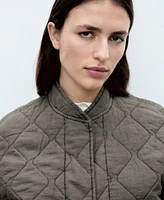 Mango Women's Quilted Bomber Jacket