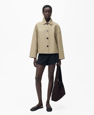 Mango Women's Straight Cotton Jacket