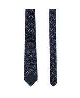 Trafalgar Men's Domenico the Grande Damask Patterned Silk Necktie
