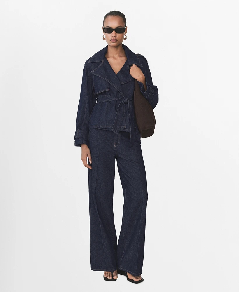 Mango Women's High-Waist Flared Denim Jeans