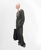 Mango Women's Belted Clips Suit Trousers