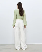 Mango Women's High-Rise Balloon Jeans