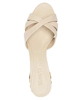Schutz Women's Keefa Straw Slip-On Mules