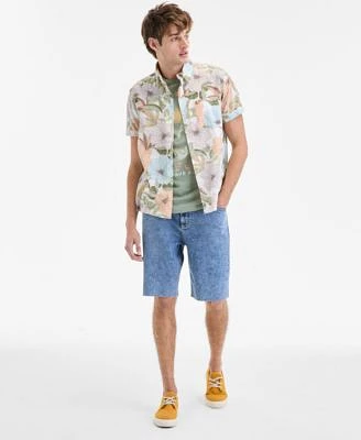 Sun Stone Mens Duke Floral Print Shirt Surf Club Graphic T Shirt Denim Shorts Exclusively At Macys