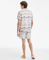 Sun Stone Mens Ace Printed Camp Shirt Drawstring Shorts Exclusively At Macys