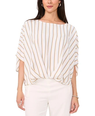 Vince Camuto Women's Striped 3/4-Sleeve Top