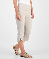 Jm Collection Petite Split-Hem Pull-On Capri Pants, Exclusively at Macy's