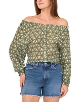 Vince Camuto Women's Floral-Print Off-The-Shoulder Blouse