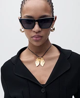 Mango Women's Lapel Collar Knit Sweater