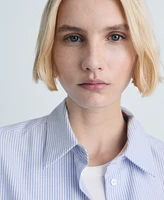 Mango Women's Striped Cotton Shirt