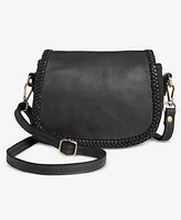 Bolsa Nova Handbags Naples Small Leather Saddle Bag