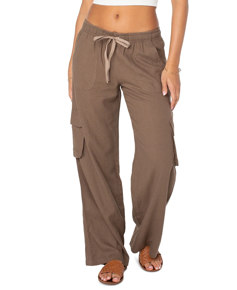 Roxy Juniors' Lagoon Tie-Waist Pull-On Cargo Pants