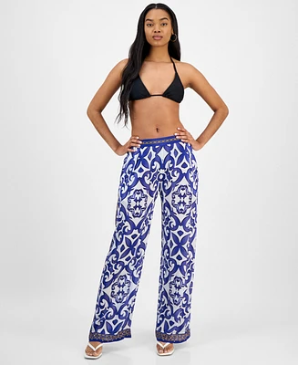 Annia Louisa Women's Santorini Printed Wide-Leg Pants