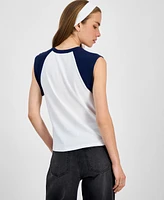 Rebellious One Juniors' Nyc Raglan-Sleeve Graphic T-Shirt