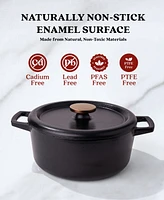 Alva Nori 5 Qt. Enameled Cast Iron Dutch Oven with Lid, Non-Toxic Pfas, Pfoa & Ptfe Free, Heavy-Duty Oven Safe Naturally Nonstick Enameled Coated Cook
