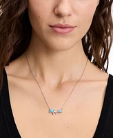 kate spade new york Silver-Tone Mama Elephant Stone Pendant Necklace, 16" + 3" extender