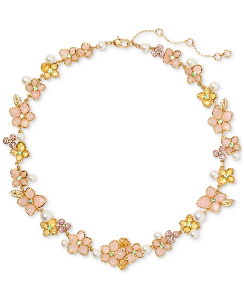 kate spade new york Gold-Tone Pastel Petals All-Around Necklace, 16-1/2" + 3" extender