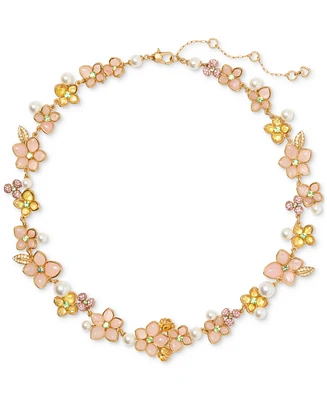 kate spade new york Gold-Tone Pastel Petals All-Around Necklace, 16-1/2" + 3" extender