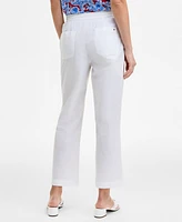 Tommy Hilfiger Women's Cotton Tie-Front Ankle Pants