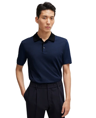 Boss by Hugo Boss Men's Regular-Fit Cotton-Silk Polo