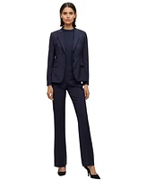 Boss by Hugo Women's Merino Wool Short-Sleeved Sweater