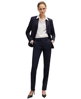 Boss by Hugo Boss Women's Virgin Wool Regular-Fit High-Rise Pants