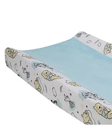 Lambs & Ivy Disney Baby Winnie the Pooh Hugs Soft Blue Minky Changing Pad Cover
