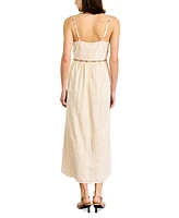 Line & Dot Women's Aurelia Embroidered Cotton Sleeveless Maxi Dress