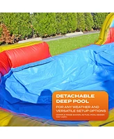 JumpOrange 19 Target Tall Water Slide with Detachable Deep Pool, Big Kids and Adults, Commercial Grade, Outdoor Backyard Water Park, Indoor Use, Summe