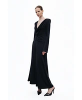 Nocturne Women's Padded Accessory Detailed Maxi Dress