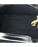 Pre-Owned Versace Small Logo Convertible Tote Studded Canvas