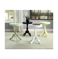 Wood Pedestal End Table – Classic Design for Side Use Home Decor