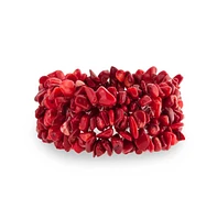Bling Jewelry Big Chunky Multi Colors Crystal Chips Cluster Statement Wide Bracelet