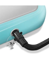 Philosophy Gym 10' Deluxe Air Tumble Mat - 78" Wide Inflatable Track for Gymnastics, Includes Electric Pump, Mint