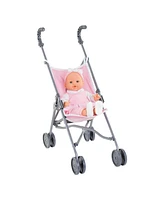 Corolle Umbrella Doll Stroller - Pink Stripe