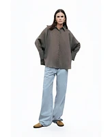 Nocturne Women's Embroidered Flowy Shirt
