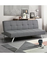 3-Seat Convertible Sofa Bed with High-Density Sponge for Living Room