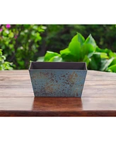 Weather-Resistant Rectangular Plastic Planter for Outdoor and Indoor Use