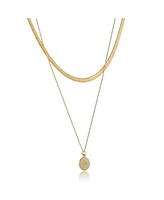 Jessica Simpson Gold-Tone Layered Chain Necklace with Star Pendant
