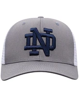 Top of the World Men's Gray/White Notre Dame Fighting Irish Victory Baseline Trucker Adjustable Hat