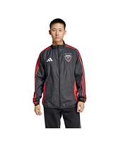Adidas Men's Black/White D.c. United 2025 Anthem Reversible Full-Zip Jacket