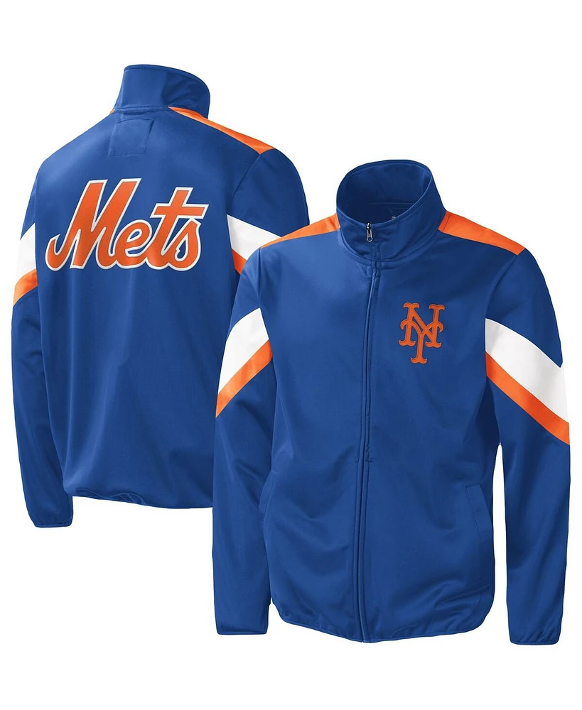 G-iii Sports by Carl Banks Men's Royal New York Mets Earned Run Full-Zip Jacket