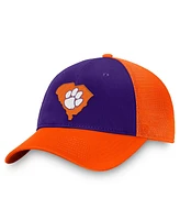 Top of the World Men's Purple/Orange Clemson Tigers Origin Trucker Adjustable Hat